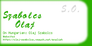 szabolcs olaj business card